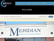 Tablet Screenshot of meridiansignsandgraphics.com